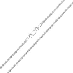Silver Rope Chain - 30" - Italy